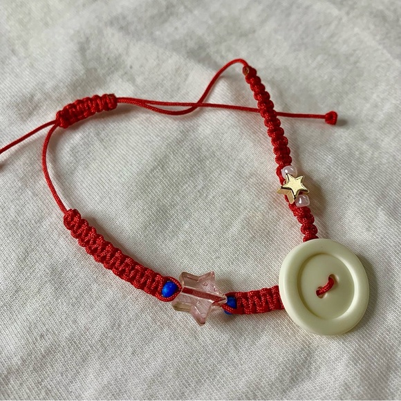 Unique Handmade Button beaded Bracelet, baby to adult - Picture 3 of 8